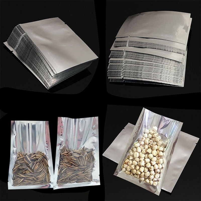 100pcs Convenient Food Nuts Heat Sealed Storage Bags Aluminium Foil Vacuum Sealer Pouches Food Grade Nuts XH8Z ST05