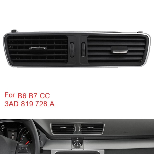 -bil front dashboard midterkonsol air conditioning udløbsåbning til passat  b6 b7 cc 3ad 819 728 a