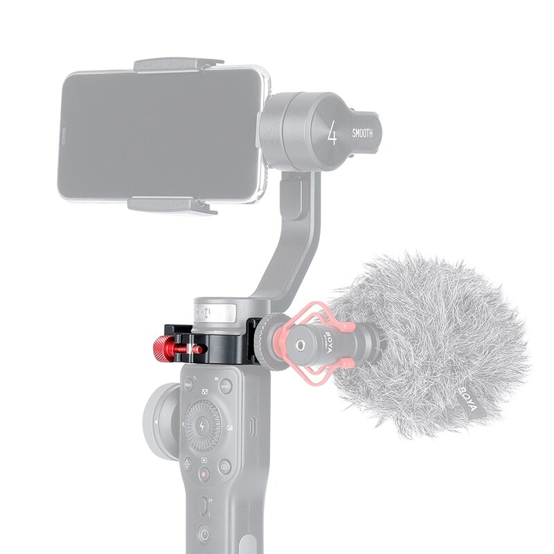 Handheld Gimbal Phone Stabilizer Ring Clamp Mount w/ Cold Shoe Adapter for Zhiyun Smooth 4 Microphone LED Field Monitor Holder