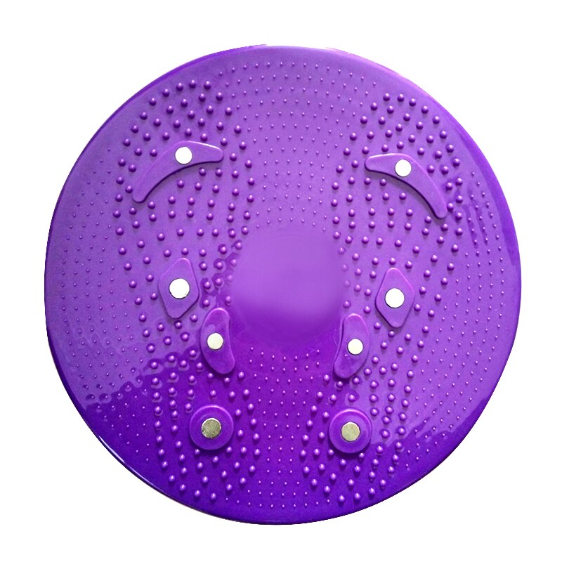 Aerob træning wobble roterende sports magnetisk massage plade talje vridning disk balance board fitness udstyr til hjemmet krop: Lilla