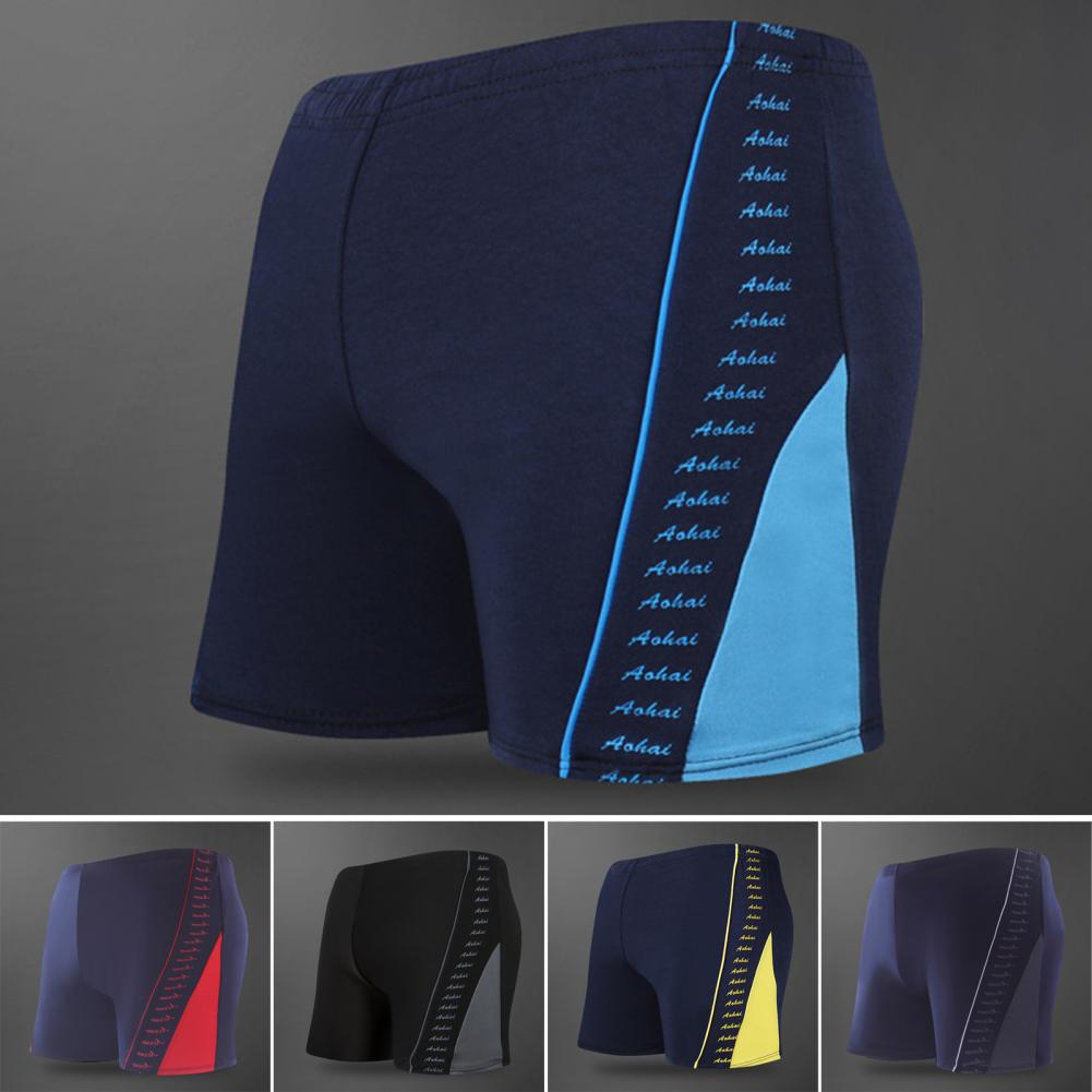 Lightweight Contrast Color Wear-resistant Summer Men Swimwear for Spa