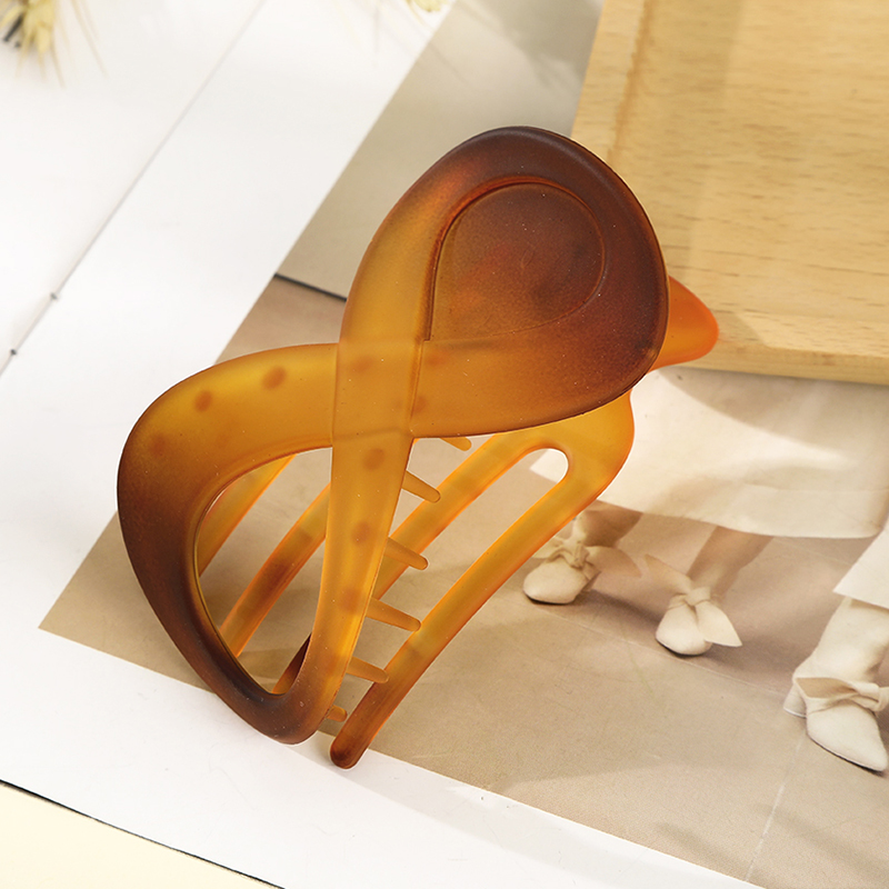 Pince à cheveux en forme de bec de canard pour femmes et filles, pince à cheveux en plastique sans couture, épingles à cheveux simples, outils de coiffure, accessoires: F
