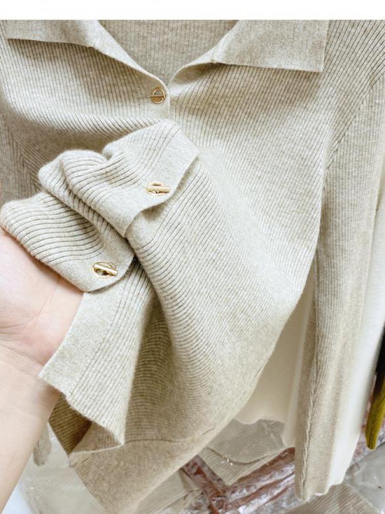 AOSSVIAO cárdigans de mujer Otoño Invierno 2025 suéter de punto de un solo pecho de primavera prendas de punto cortas cárdigan sólido Jumpers