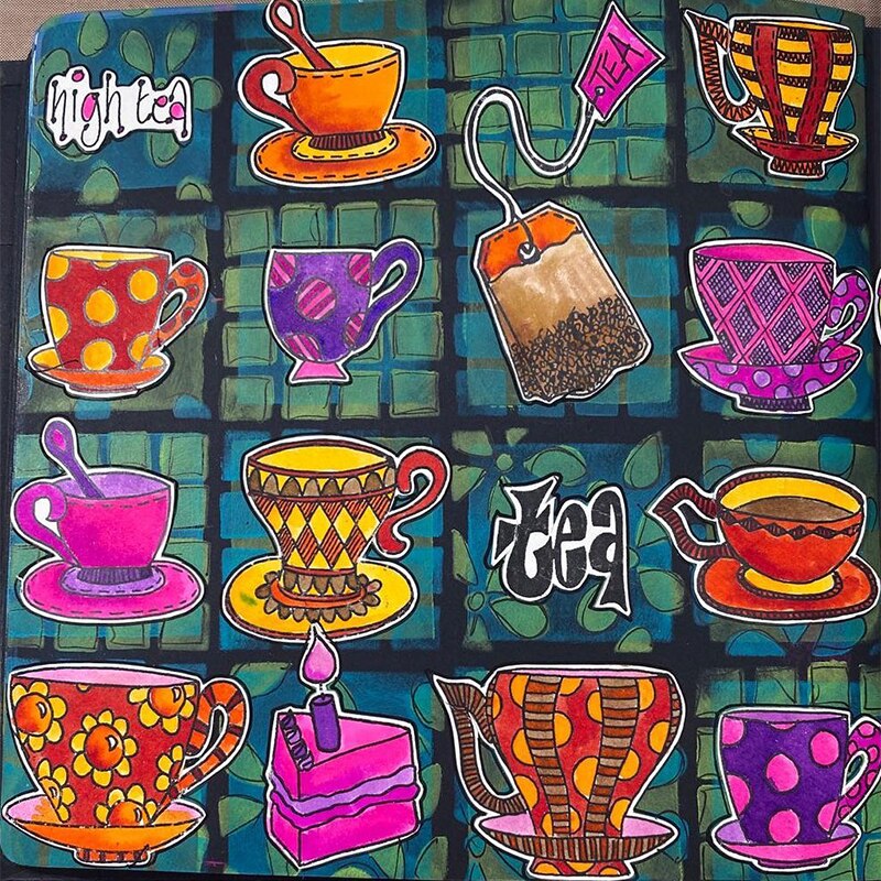 Clear Stamps Delicious Cupcake Candy Teapot Plate Silicone Stamps Flowers Stylist Attractive Headdress Hat 2022 Stamps