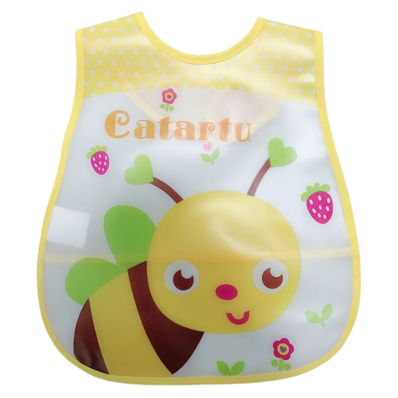 Baby Bibs EVA Plastic Waterproof Lunch Feeding Bibs Baby Cartoon Feeding Cloth Children Baby Apron Babador Bib: 2