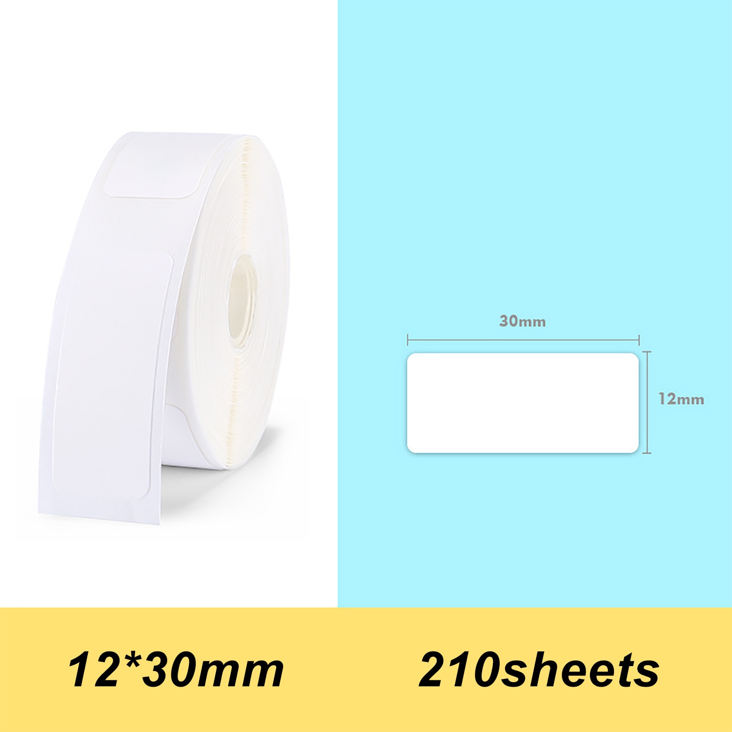 Étiquettes d'impression thermique prix nom étiquettes étanche larme résistant 12*22mm 260 pièces/rouleau pour la maison organisateur supermarché: Bourgogne
