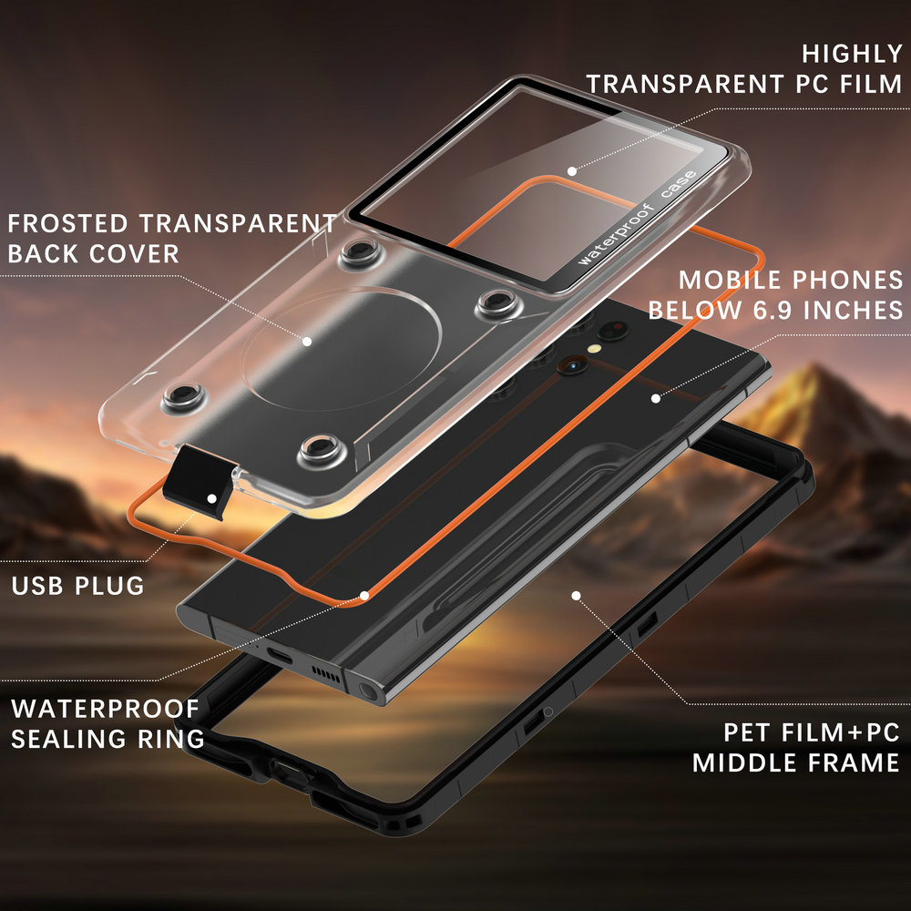 Universele waterdichte hoes voor Oneplus 15 13 12 11 10 9 8 7 Pro 8T 9R 10T 10R 11R 12R 13R 15R 13T Oneplus13 R Afdichtende hoes Funda