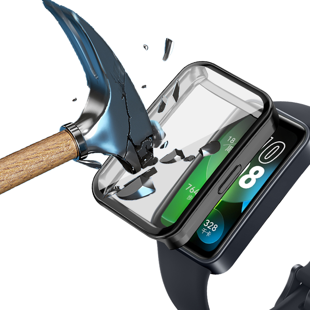 Soft TPU Case For Huawei Band 10 9 8 Shell Frame Bumper Screen Protector Glass Band9 Full Clear Protective Cover