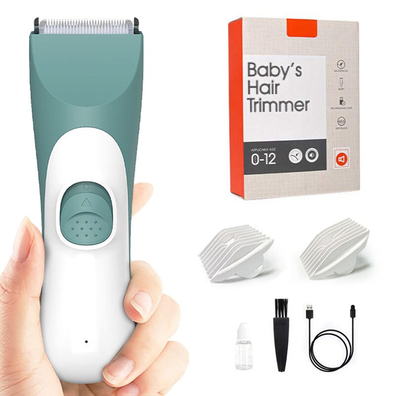 Baby Hair Clippers Silent Haircut Trimmers for Children Waterproof Rechargeable Hair Cutting Machine Cordless Haircut Kit