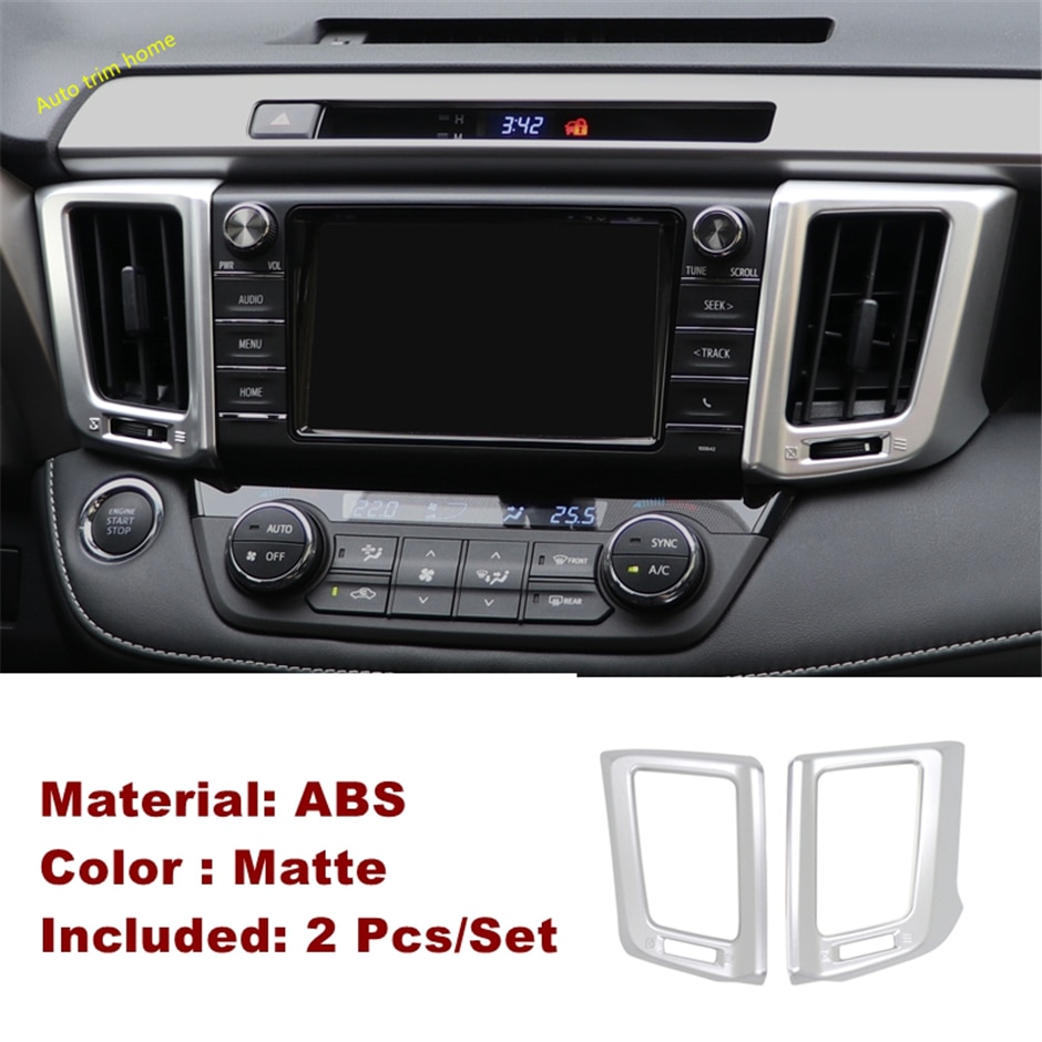 Gear Box Air AC Cup Holder Reading Lights Control Panel Cover Trim For Toyota Rav4 Rav 4 - Interior Accessories Matte