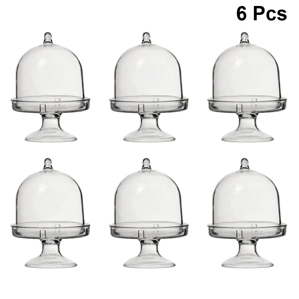 Transparent Plastic Tray Candy Box For DIY Wedding Candy Box Baby Shower Birthday Guests Box Clear Candy Box Party Supplies: 6pcs Tranparent