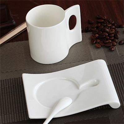 Home4You Cappuccinotassen Set 8-teilig - Bone China Porzellan 220ml Weiß