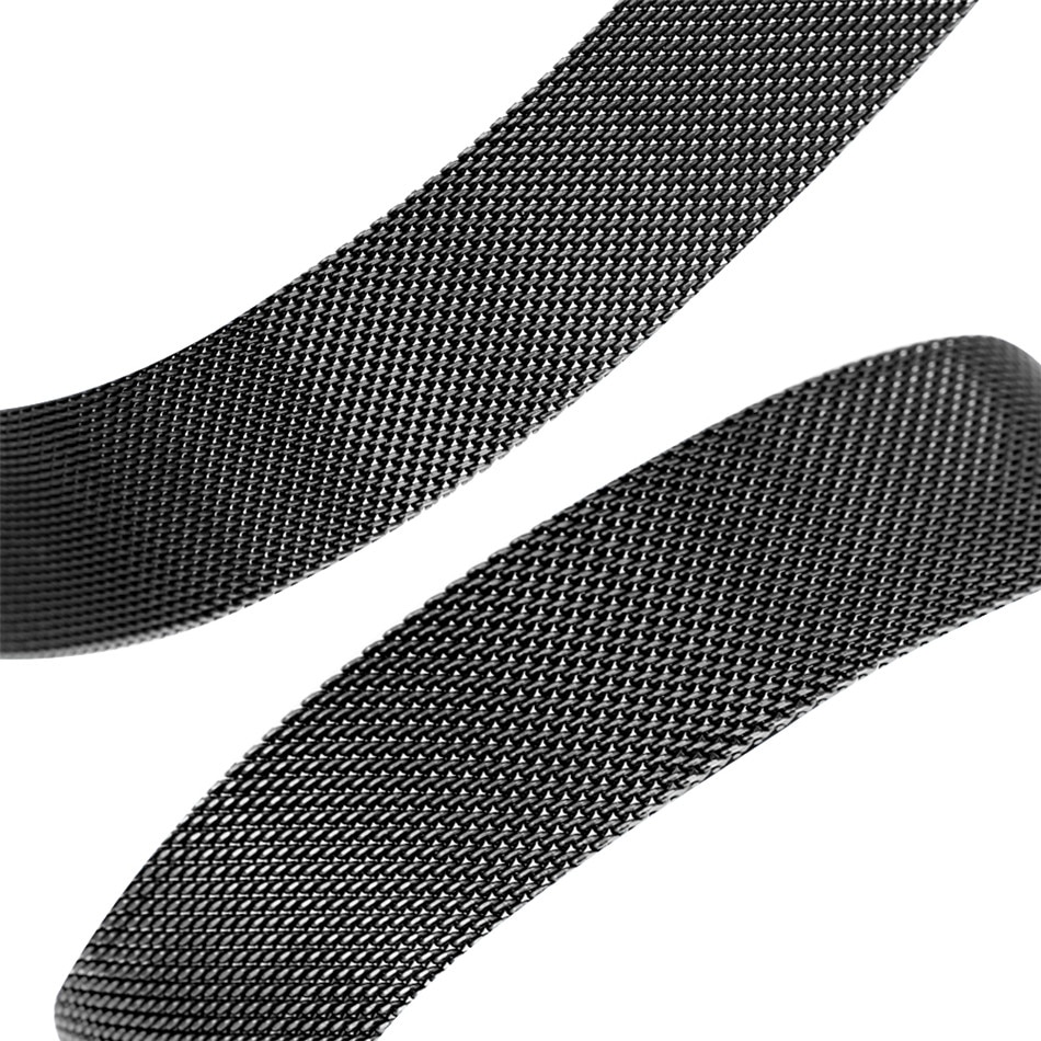 20/22 mm Mesh Stainless Steel Magnetic Loop Watchbands Metal Watch Straps Quick Release Spring Bars