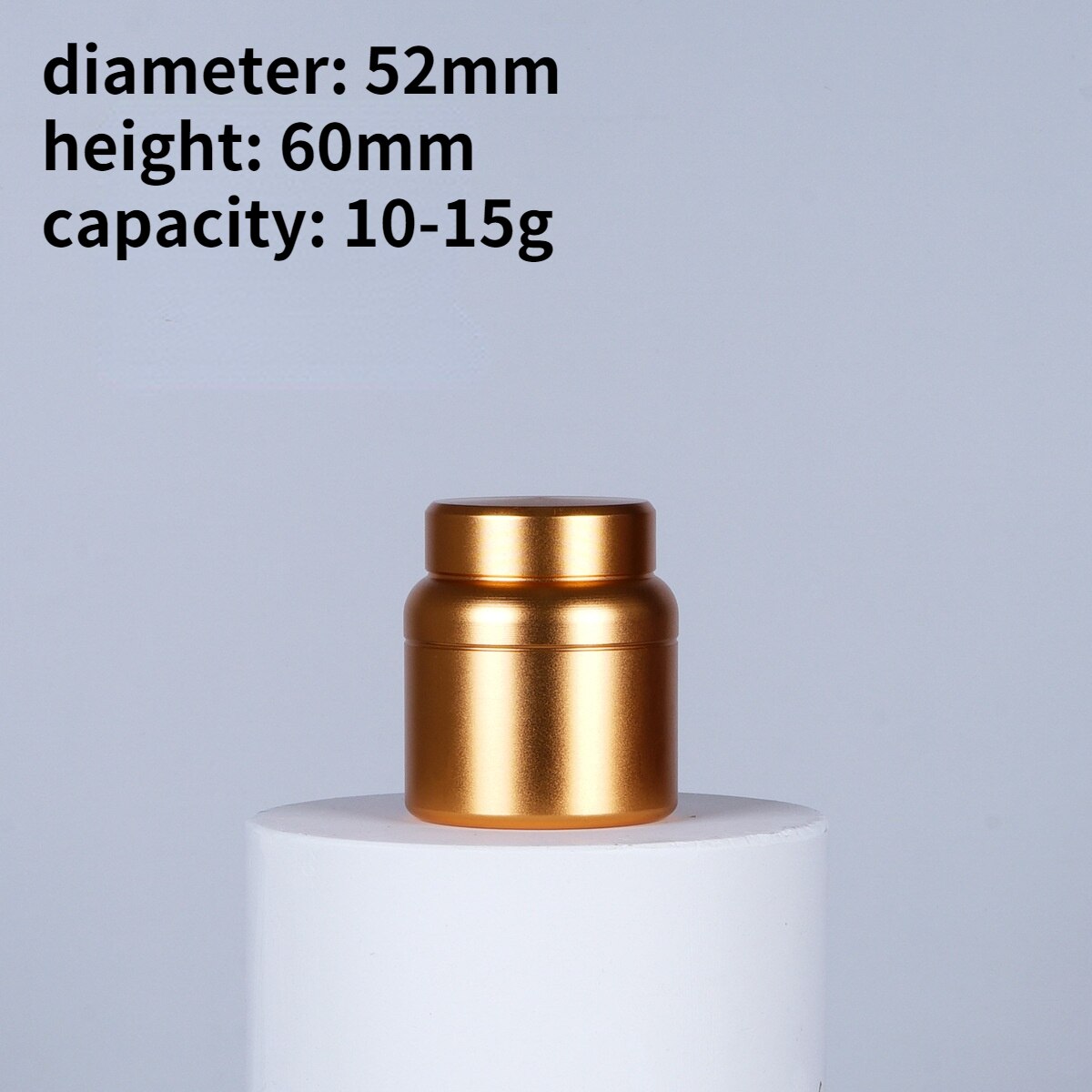 Titanium Alloy Round Mini Pack Tea Caddy Tin Can Canister Set Kitchen Accessories Tea Organizer Tea Box: Light Yellow