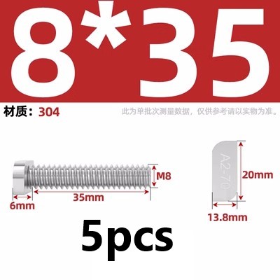 M8 M10 304 Roestvrij Staal T-vorm Schroeven Bouten Aluminium Profiel T Slot Fotovoltaïsche Groef Gebruik Vierkante Kop Bouten: Zilver
