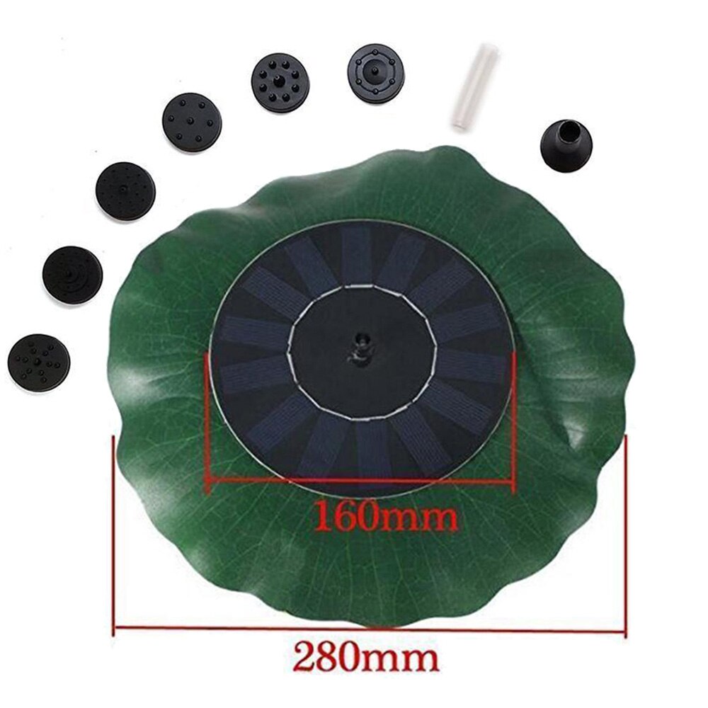Solar Water Fountain Pool Pond Waterfall Fountain Garden Decoration Outdoor Bird Bath Solar Powered Floating Water Pump Fountain: D 28CM