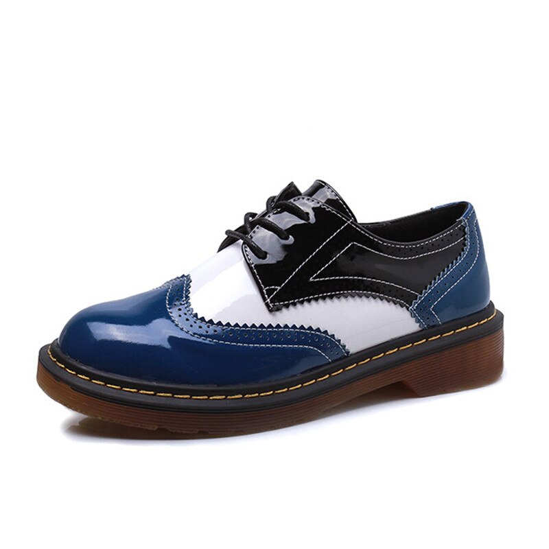 Chaussures oxford vintage à bout rond pour femme, – Grandado - Main Image