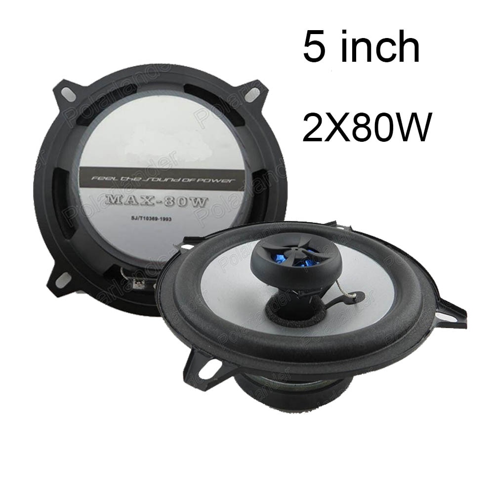 Car Audio 5 inch coaxiale auto speaker auto stereo audio luidsprekers een paar geïnstalleerd 2 manier 2x80 W voor alle auto