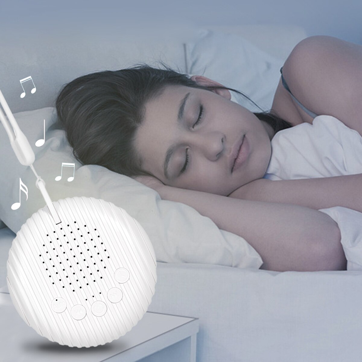White Noise Machine baby sleep sound machine with 10 nature noise portable USB rechargeable Timed Shutdown for Sleeping &amp; Relax