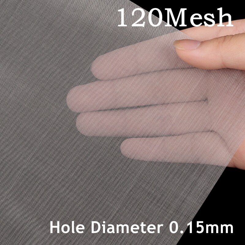 6-400 mesh 304 Stainless Steel Water Filter Mesh Kitchen Tools Food Coffee Wine Screen Filter Wire Net Fabric Screening Strainer: 120Mesh 0.15mm