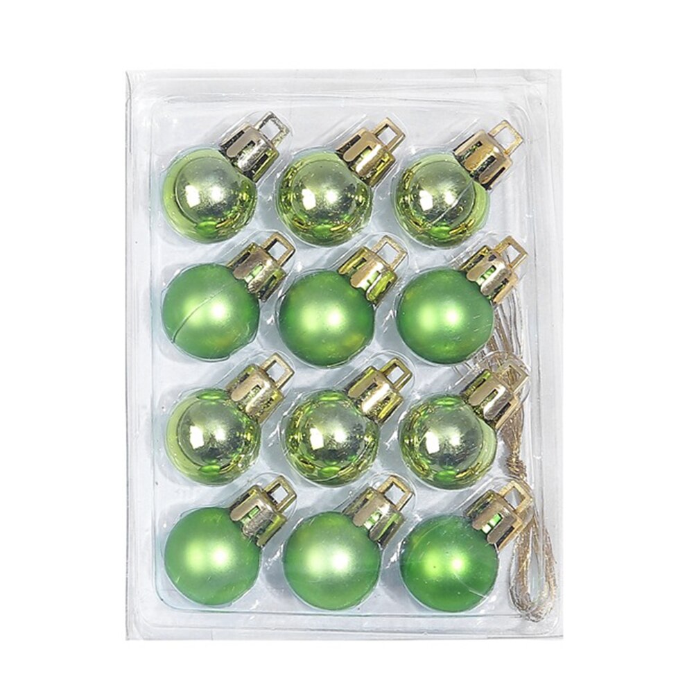 12 stuks veelkleurige kerstballen met glitters, hangende kerstversieringen voor in huis, palline natale decor: A