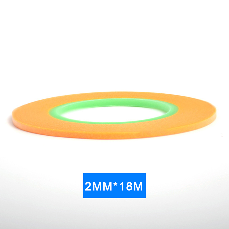 Bred 1mm/2mm/3mm- modell sprøytingsbelegg farge ultrafin diy spesiell maskeringstape 18m -modell dekktape: Brun