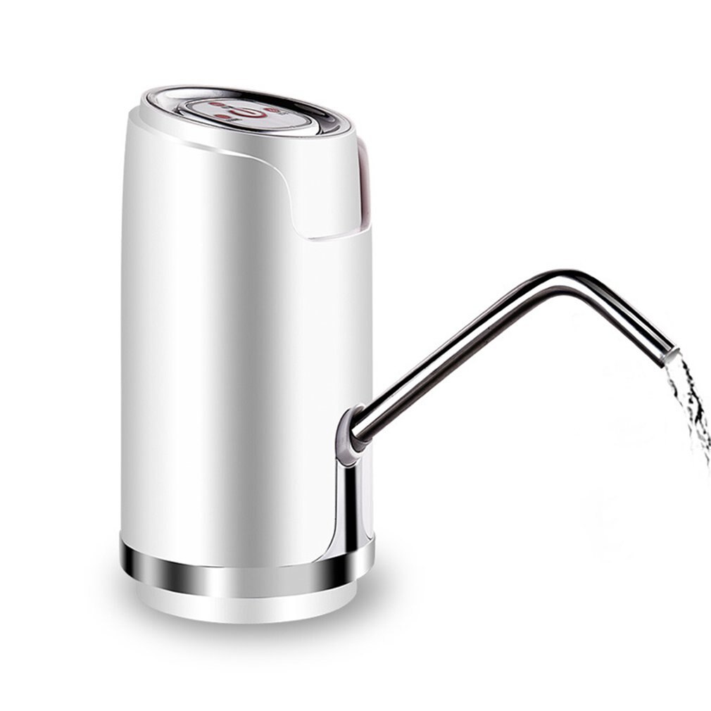 Automatic Water Pump Electric Water Dispenser Pump Automatic Drinking Water Bottle Pump Smart USB Charging Wireless Pump: White