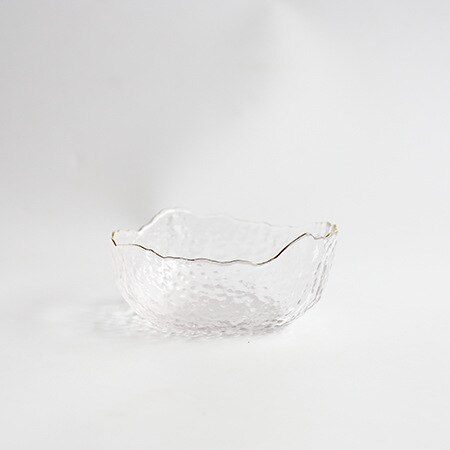 Green Code Irregular Glass Household Drawing Phnom Penh Glacier Fruit Salad Bowl Pyrex Fruit and Vegetable Plate