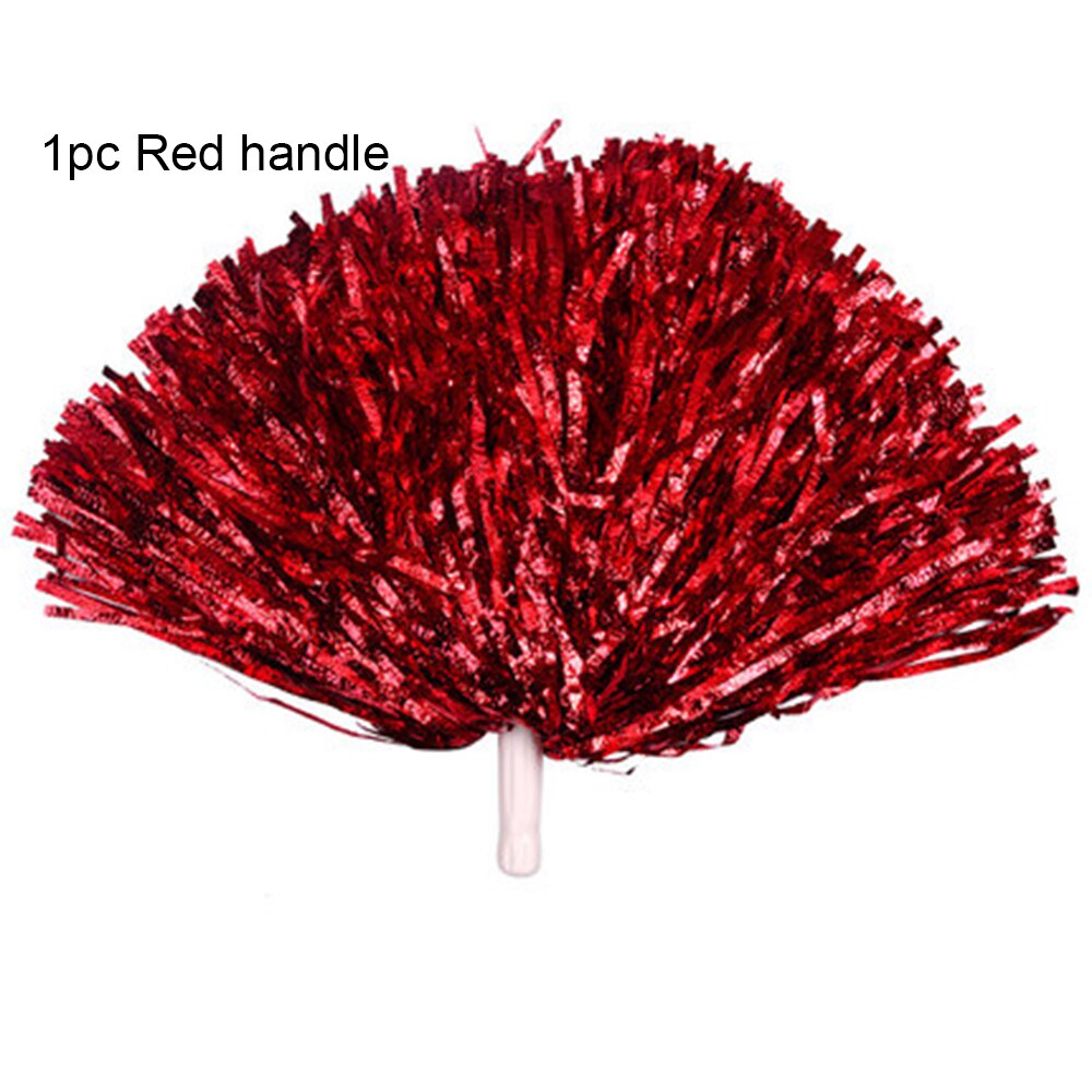 1Pc Plastic Handvat/Dubbele Gat Cheerleading Bal Bloem Dubbele Gat Handvat Pompoms Sport Club Concurrentie Dance Concert Levert: 1pc Red handle