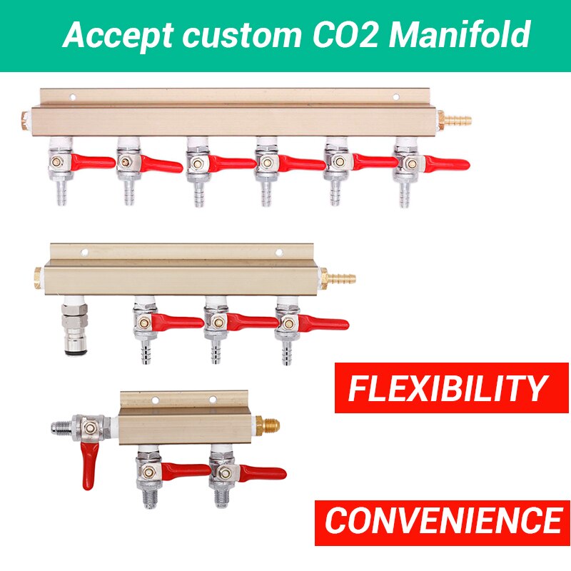 4-way Air Distributor CO2 Splitter Gas Manifold 1/4"MFL Inlet & Outlet Homebrew Kegging 100% No Leakage