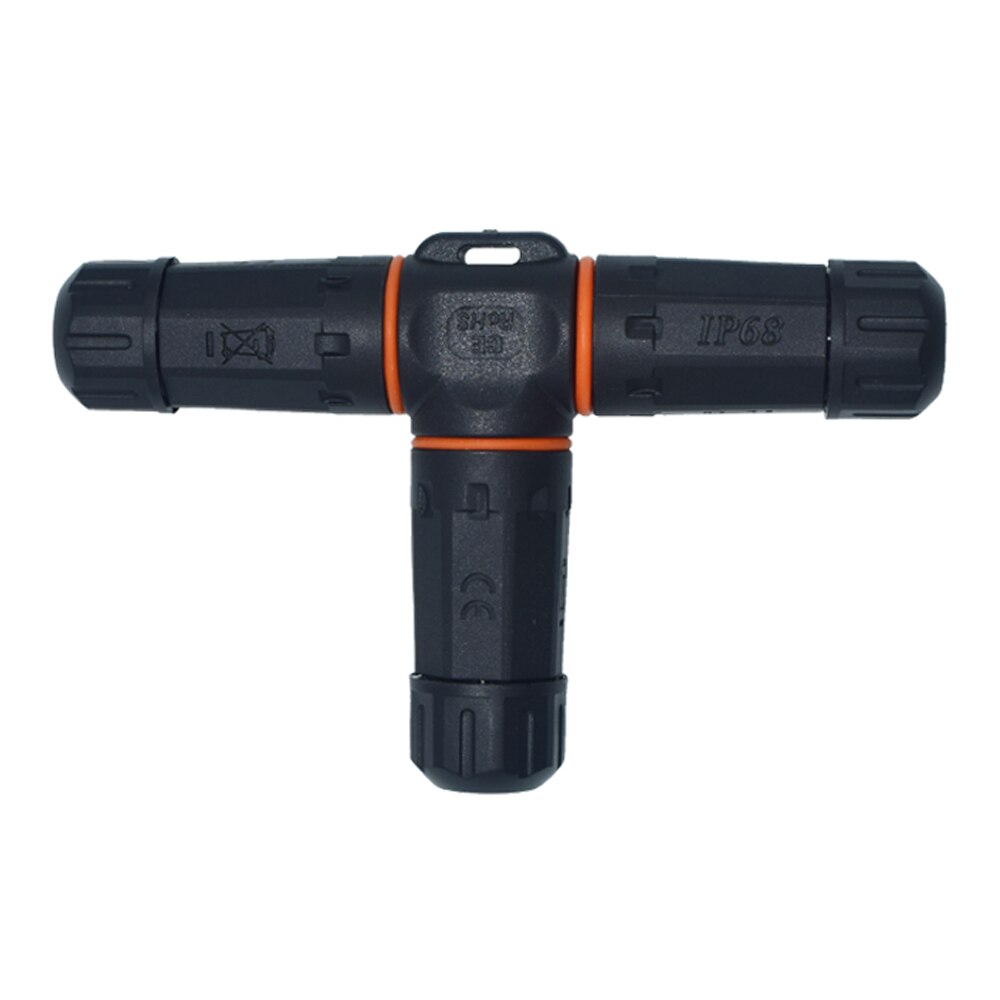 YXY 3 Way Junction Box IP68 Waterproof M20 2/3/4 Pin DC Connector Plug for LED Outdoor Lighting Ø3mm, Shielded Field Installable: Default Title