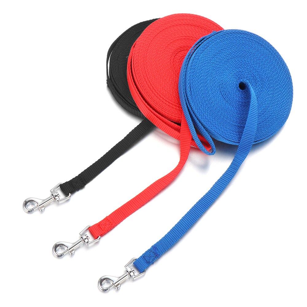 Cuerda de tracción extralarga Flexible para entrenamiento de perros, Correa fuerte de nailon con línea de recuperación grande, 3 colores, 10 metros, novedad