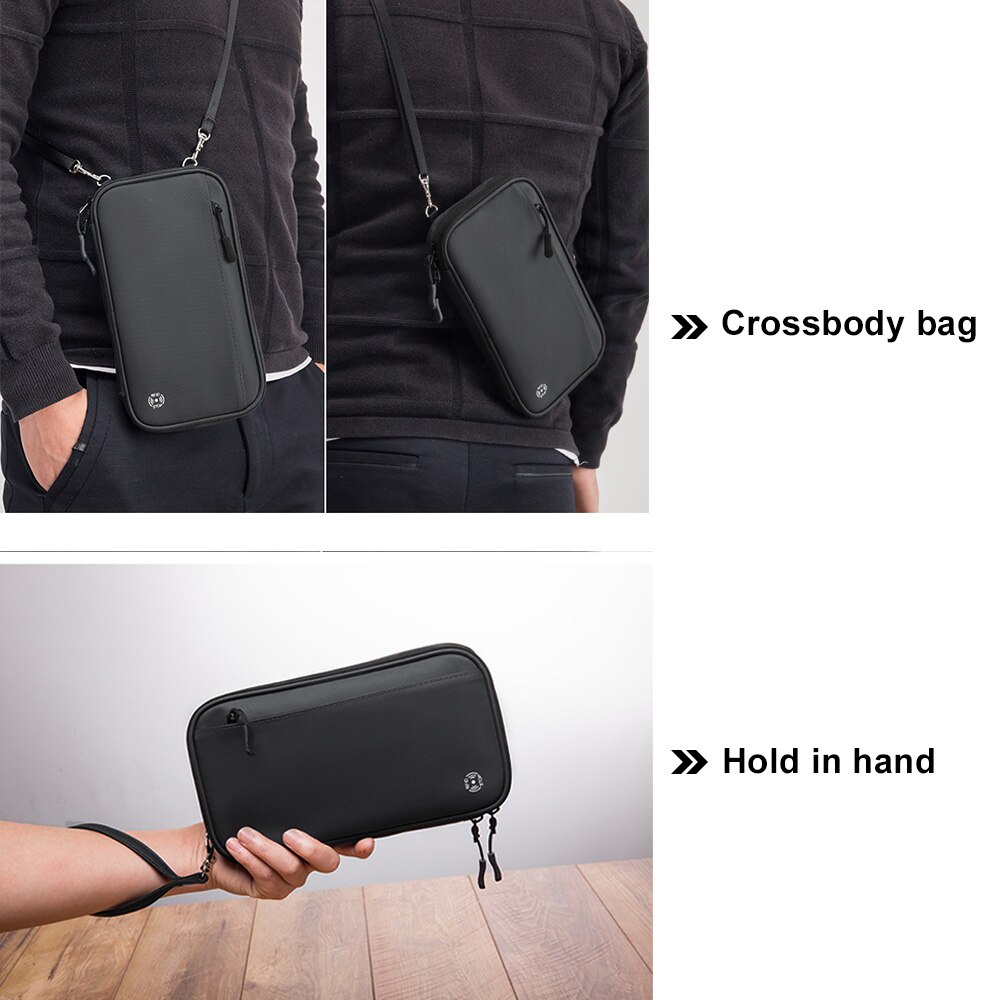 Acoki reisportemonnee, familiepaspoorthouder, organizer voor reisdocumenten, duurzame paspoorthoes met rfid-blokkering voor mannen en vrouwen.