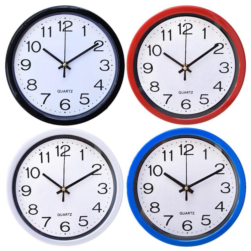 8 Inch Round Quartz Wall Clock Glow In Dark Bedroom Kitchen Clocks Quartz Silent Sweep