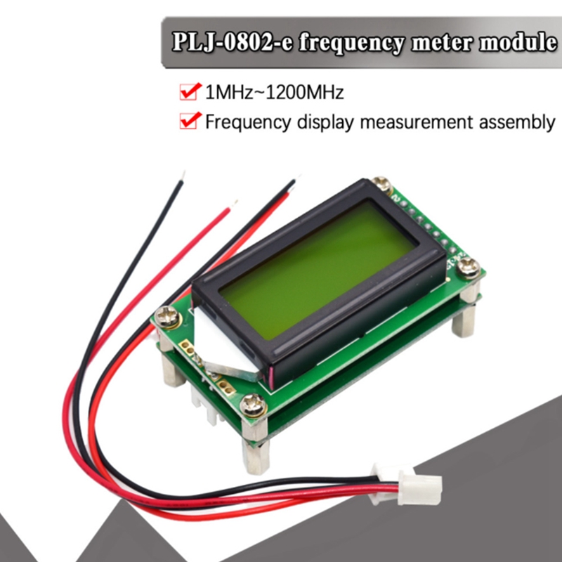 1MHz-1.2GHz RF Frequency Counter Tester PLJ-0802-E Digital LCD Screen Display Meter for Ham Radio DC 9-12V