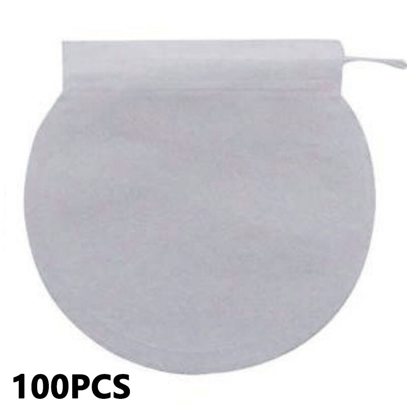 100 Pcs/Lot Disposable Tea Bags Empty Scented Tea Filter Bag With String Tie Heal Seal Paper Teabags For Herb Loose Tea Tools: gray