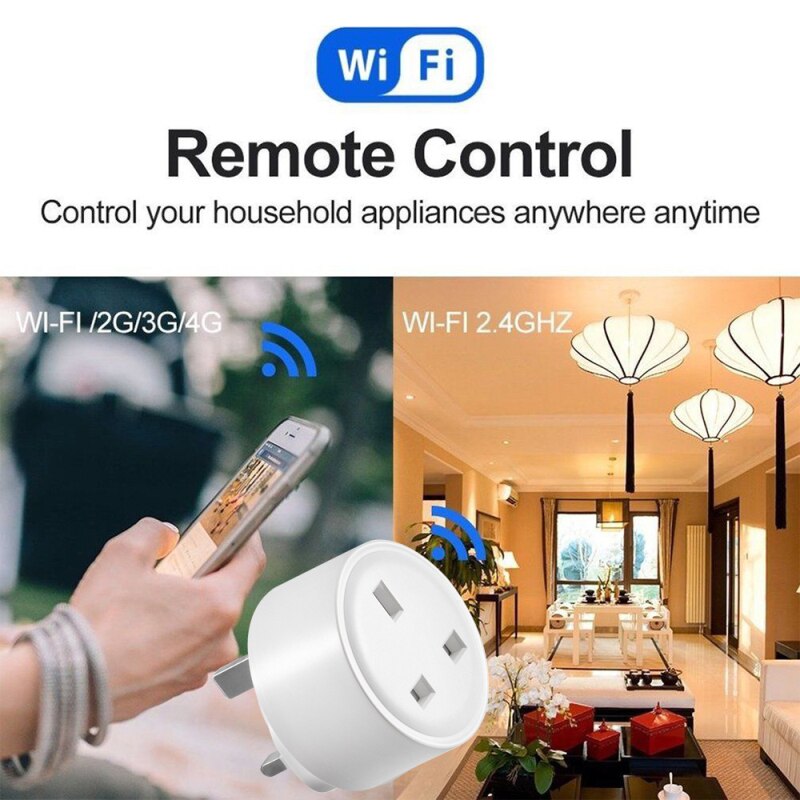 WiFi Smart Wireless Plug US UK Adaptor Remote Voice Control Power Outlet Timer Socket For Alexa Google Home Tools