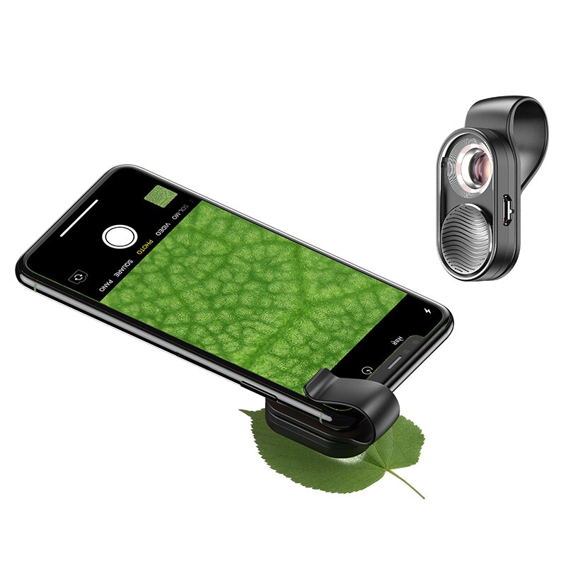 Apexel 100X Macro lentille de téléphone lentille oeil de poisson Led lumière Microscope lentilles de poche pour iPhone X Xs Max Samsung tous les smartphones