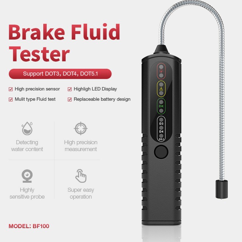 Brake Fluid Tester pen BF100 LED for DOT3/DOT4/DOT5.1 brake oil tester Accurate brake Oil Check BF200 PK DY23/23B