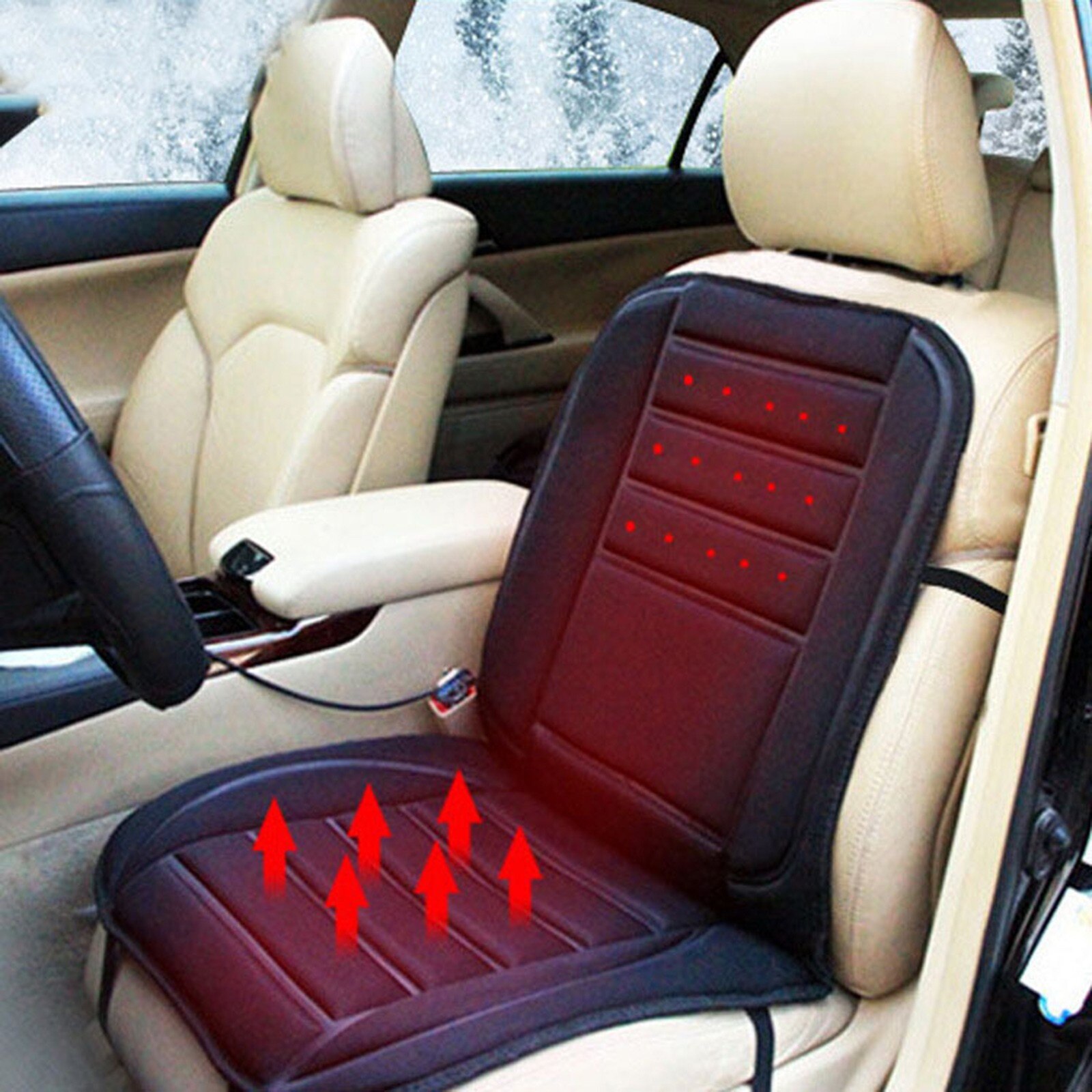 Snelle Verwarmde Zitkussen Elektrische Verwarmde Autostoel Cover Winter Heater Warmer Auto Stoel Kussen Quick Verwarmde Seat # BL3: Default Title