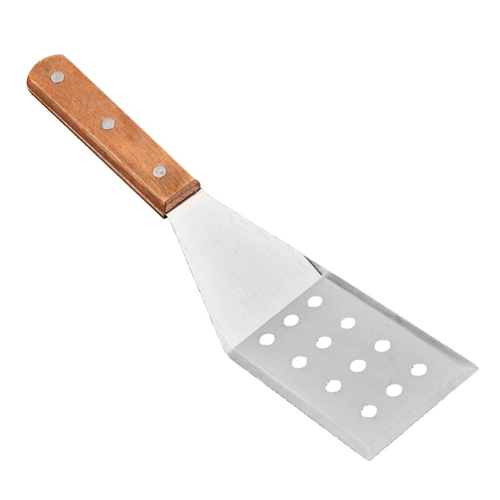 MagiDeal BBQ Grill Spatula Chopper Scraper Perforated Turner Griddle Teppan