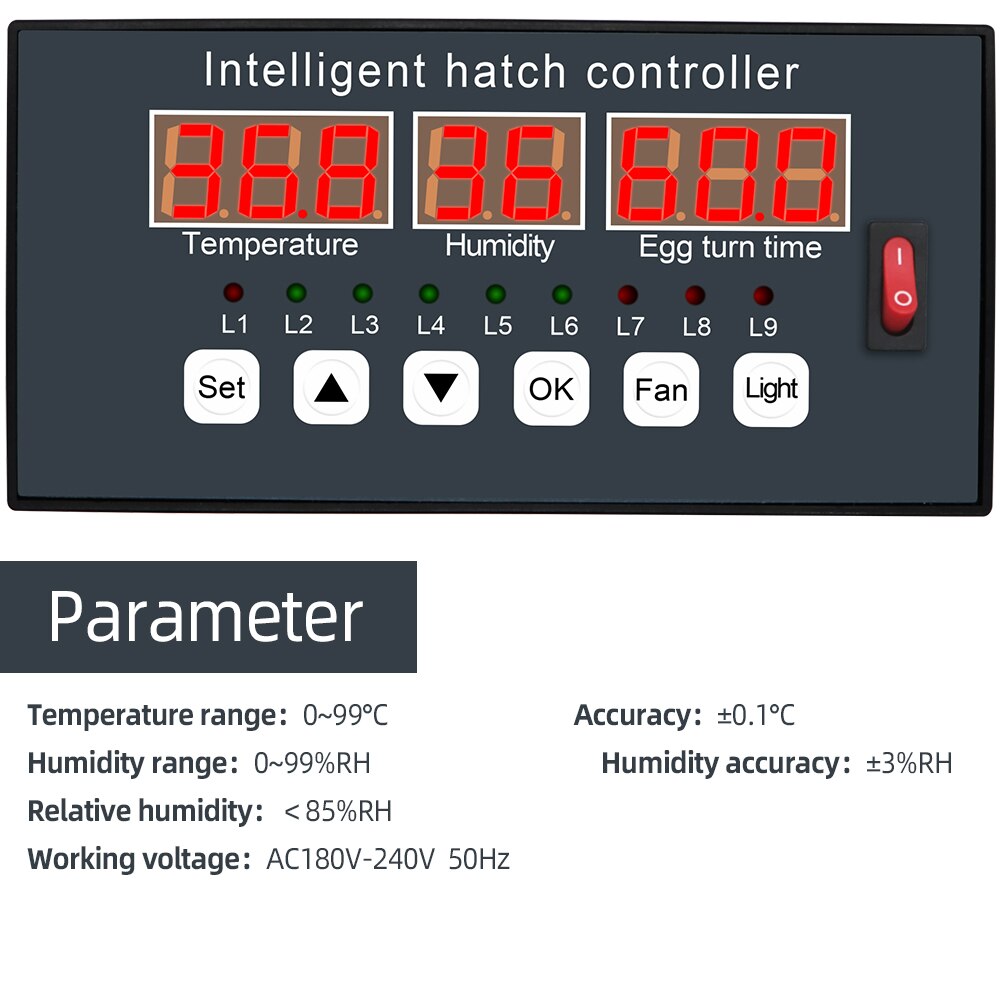 XM-16 Egg Incubator Controller Intelligent Digital Temperature Humidity Automatic Incubator Control System Egg Brooder 30% off