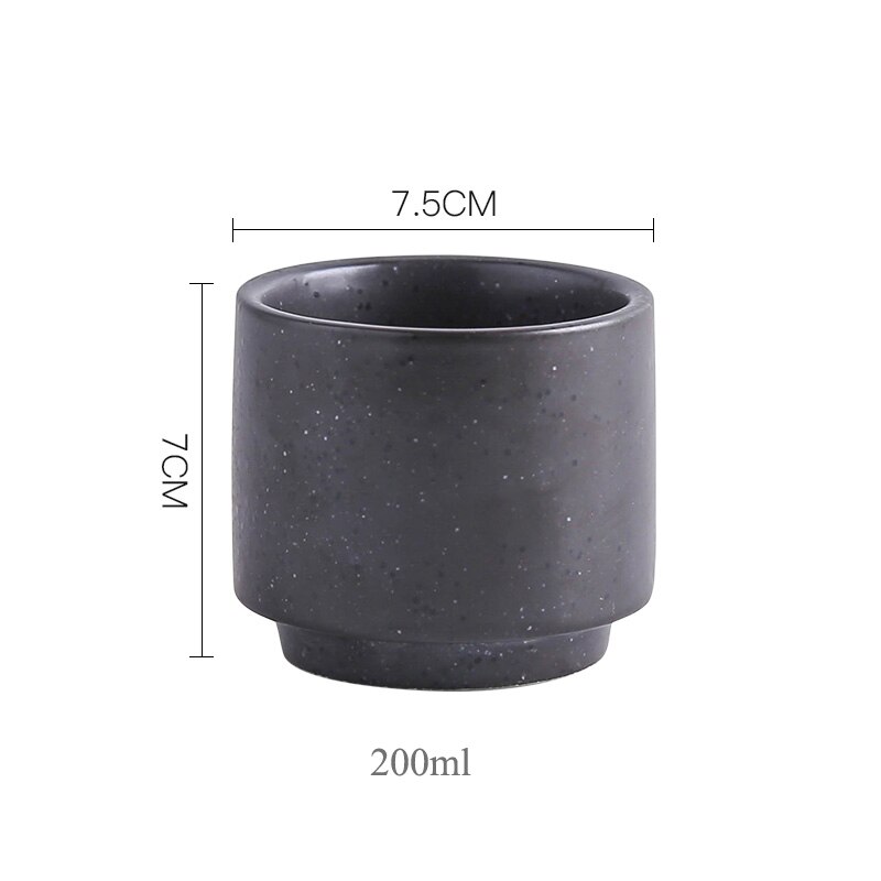 Taza de té japonesa LUWU, taza de agua, gres cerámico Kungfu pintado a mano, recipientes para beber té 200ml: Style F