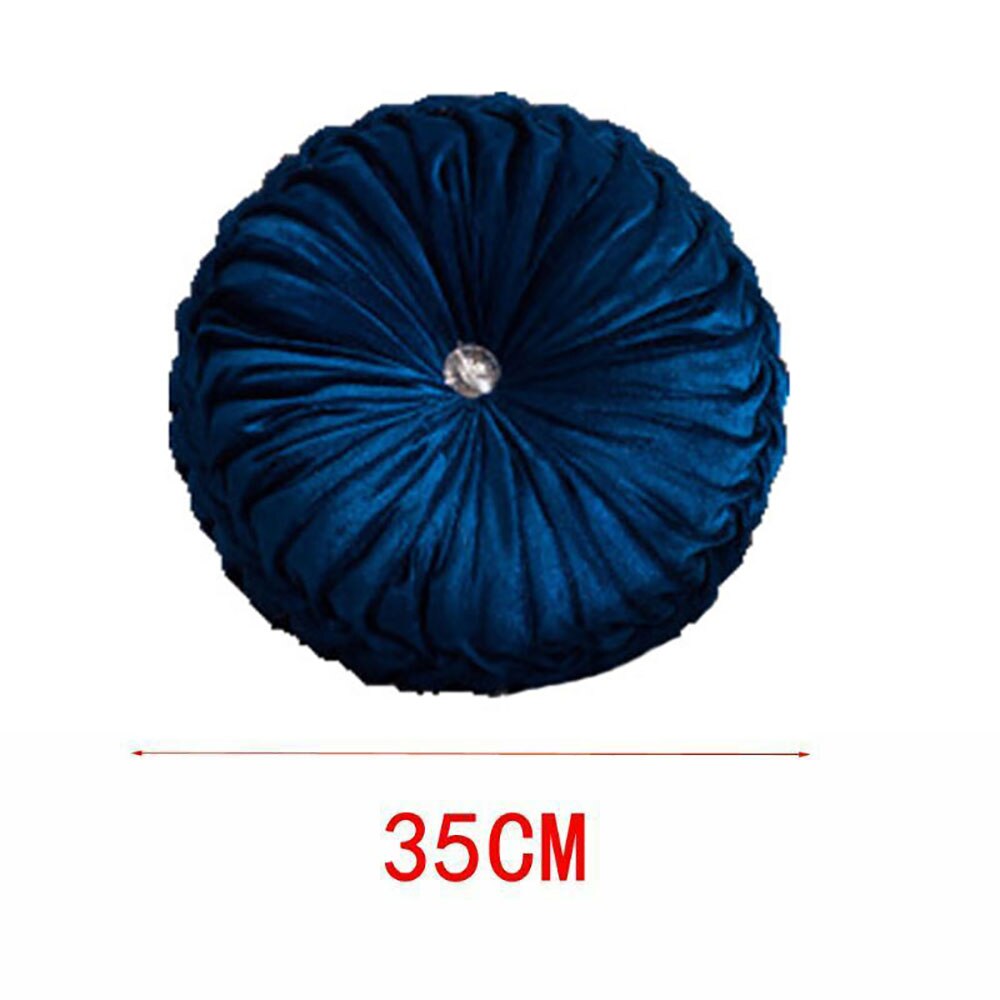 Europese Stijl Fluwelen Geplooide Pompoen Kussen Ronde Decoratieve Sofa Sierkussen Kussen Sofa Decor Thuis Textiel