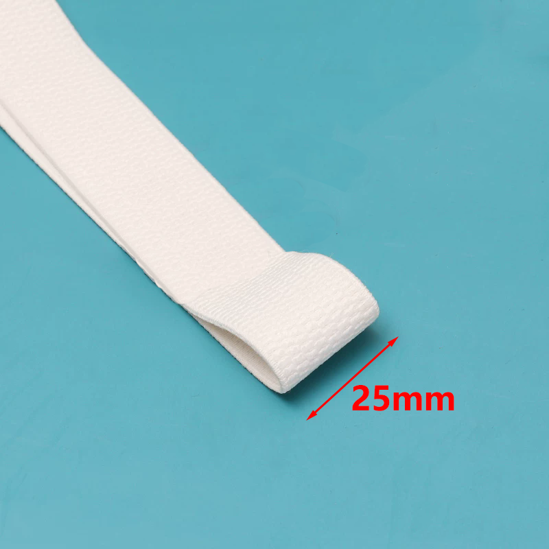 2/5M 25-100mm Schwarze Weiße Elastische Bänder Kleidung Bauch Näh-Gummiband Bekleidung Korsett Gürtel Dehnbares Band DIY-Material: Nickelfreies Weiß / 1 Millionen