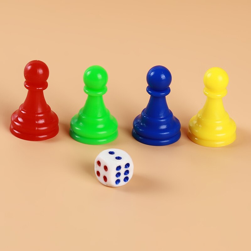 1 sæt farverigt puslespil plast skakbrikker terninger sæt legetøj til børn slange skak flyvende skak brætspil fest spil tilbehør