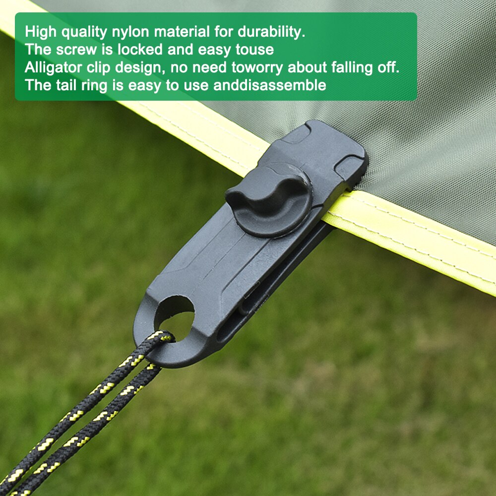 Tent Tarp Clips Luifel Dekzeil Klem Set Met Zware Lock Jaw Grip Auto/Zwembad Cover Fasteners Winddicht Outdoor Accessoires