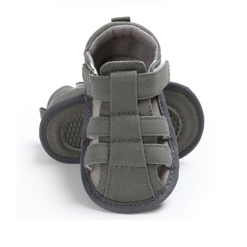 Zomer Kinderen Schoenen Mode Canvas Zoete Kinderen Sandalen Voor Jongens Meisjes Peuter Baby Ademend Hol Uit Schoenen: Grijs / 11