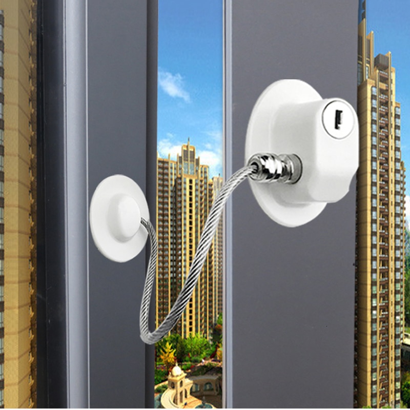 4PCS Safety Lock Children Refrigerator Door Lock with 2 Keys Infant Kids Security Window Lock Cabinet Lock Fridge Locks