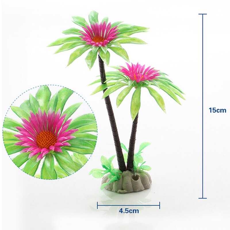 thumbnail interactive-video image 1 of 16 Inch Long Realistic Artificial Plastic Plants For Aquarium / Fish Tank (SHIP FROM USA) 1 of 4